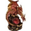 Red Geode Keeper LED Dragon Statue