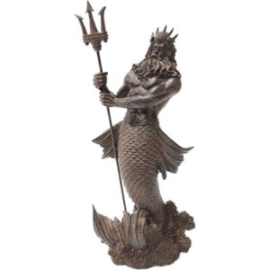 Antiqued Poseidon Statue