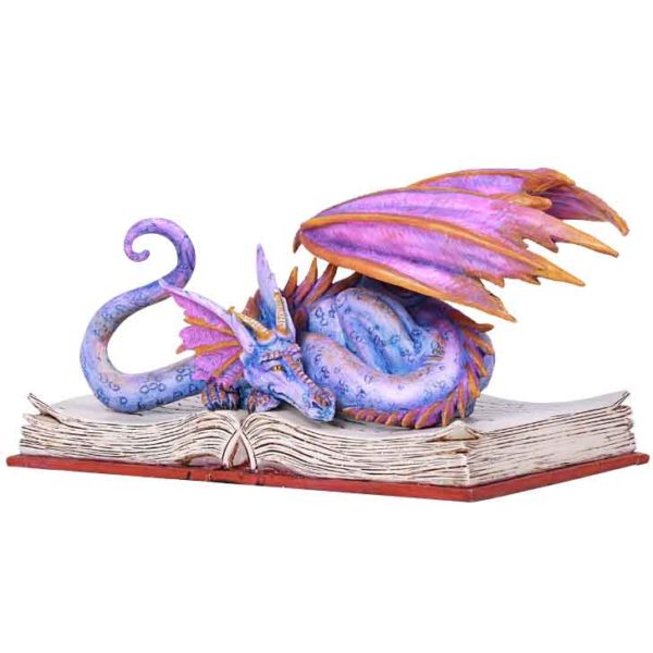 Book Wyrm Dragon Statue