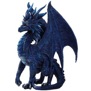Blue Checkmate Dragon Statue