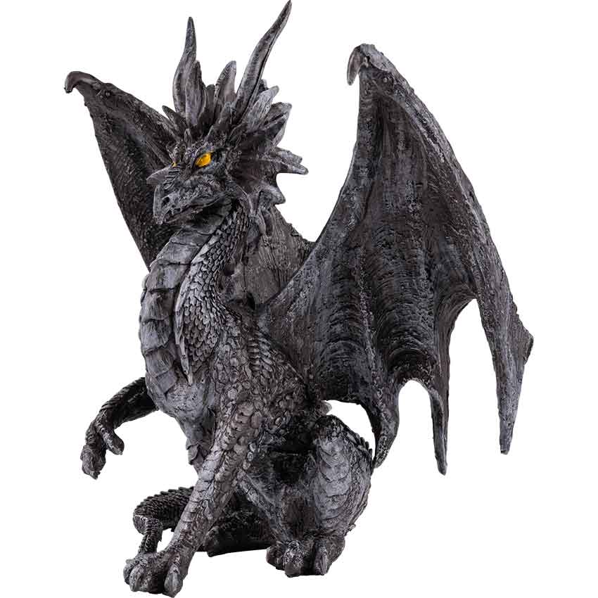 Black Checkmate Dragon Statue
