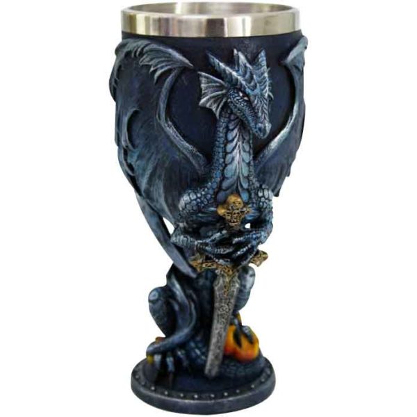Blue Dragon with Sword Goblet