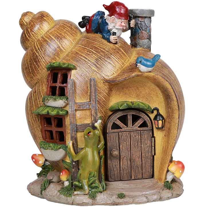 Snail shell gnome home