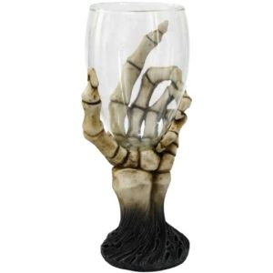 Skeleton Hand Glass Chalice