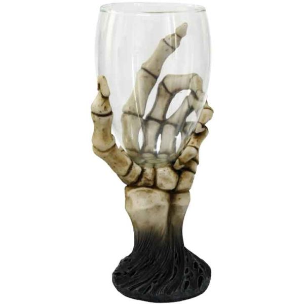 Skeleton Hand Glass Chalice