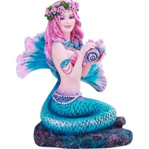 Spring Flowers Mermaid Statue