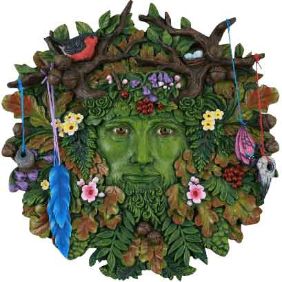 Spring and Autumn Greenman Plaque