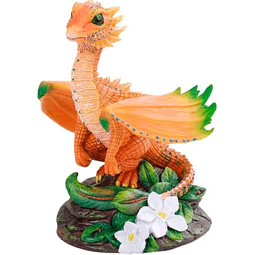 Orange Dragon Statue