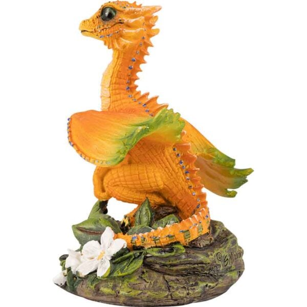 Orange Dragon Statue