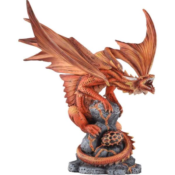 Lava Fire Dragon Statue