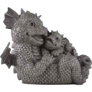 Playing Dragon Family Garden Statue