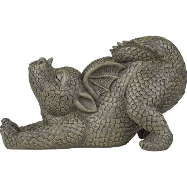 Stretching Garden Dragon Statue