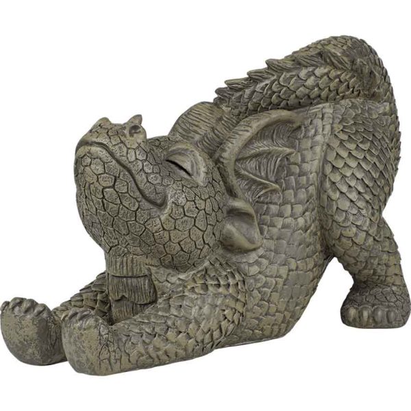 Stretching Garden Dragon Statue