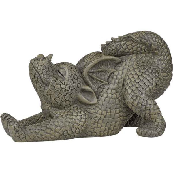 Stretching Garden Dragon Statue