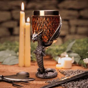 Copper Dragon Stem Goblet