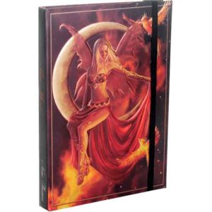 Embossed Fire Moon Fairy Journal