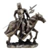 Mounted Medieval Knight Halberdier Statue