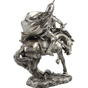 Charging Mounted Medieval Knight Statue
