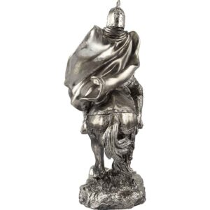 Charging Mounted Medieval Knight Statue