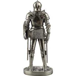 Medieval Knight with Sword and Shield Statue