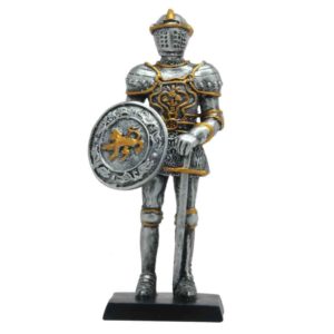 Medieval Knight Swordsman with Shield Statue