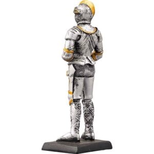Medieval Knight Standing with Sword Statue