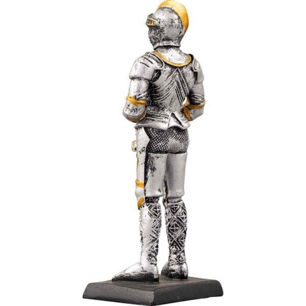 Medieval Knight Standing with Sword Statue