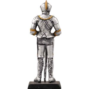 Medieval Knight Standing with Sword Statue