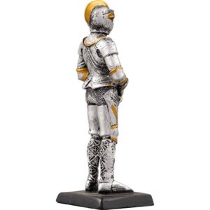 Medieval Knight Standing with Sword Statue