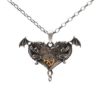 Dual Dragon Heart Steampunk Necklace