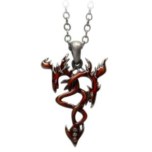Dual Fire Drake Necklace