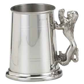 Pewter Tankard with Lion Handle