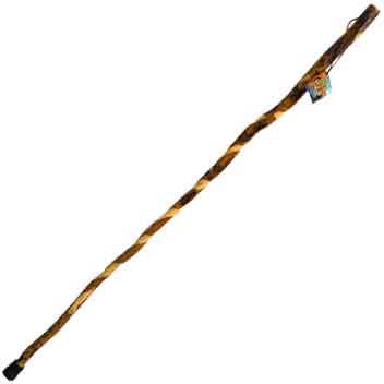 48 Inch Spiral Walking Stick with Compass