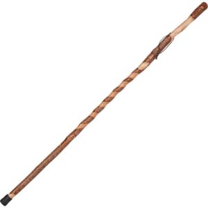 55 Inch Spiral Walking Stick with Compass
