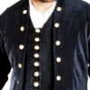 Pirates Captain De Lisle Black Velvet Coat