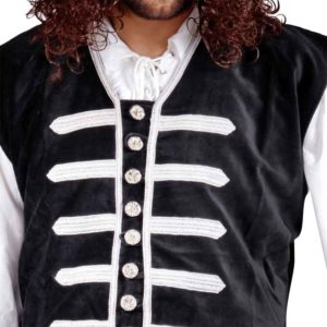 Pirates Captain La Sage Elegant Long Velvet Vest