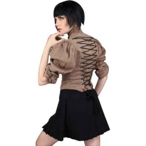 Moire Tie-Back Blouse