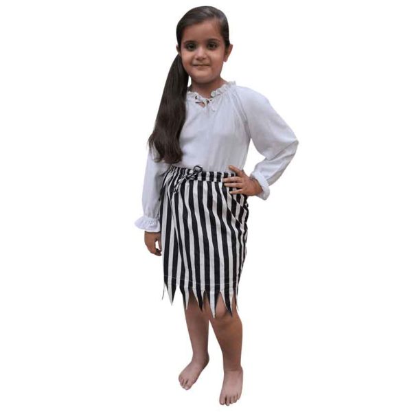 Girls Jagged Striped Pirate Skirt