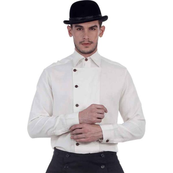 Off-White Side-Button Steampunk Shirt