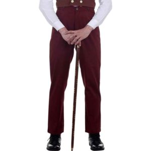 Classic Maroon Steampunk Trousers
