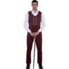 Classic Maroon Steampunk Trousers