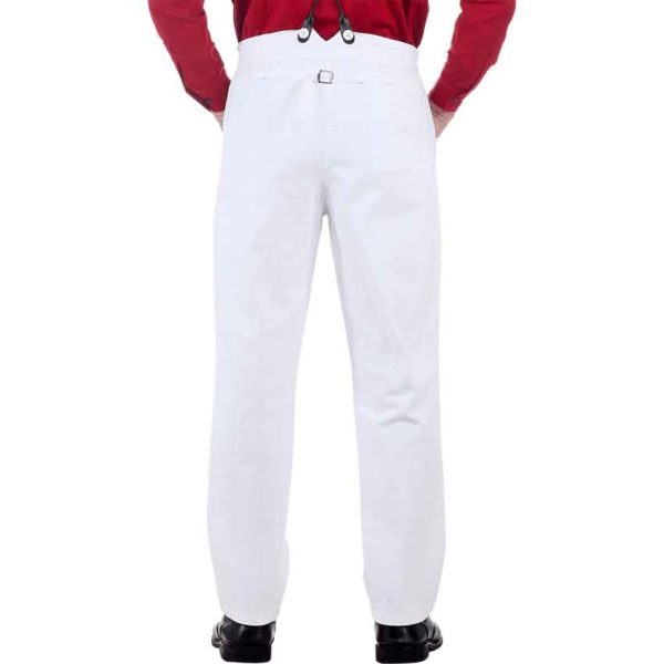 Classic White Steampunk Trousers