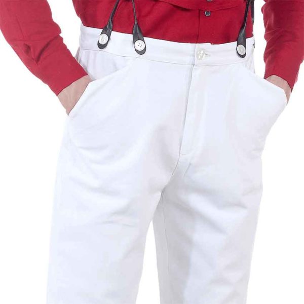 Classic White Steampunk Trousers