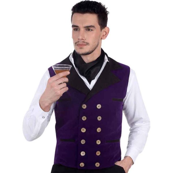 Purple Velvet Steampunk Waistcoat