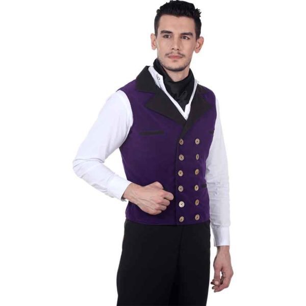 Purple Velvet Steampunk Waistcoat