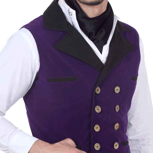 Purple Velvet Steampunk Waistcoat
