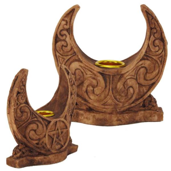 Horned Moon Candle Holder