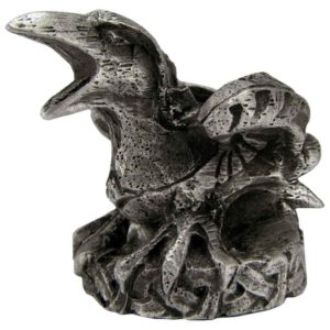 Mini Pewter Raven Candle Holder