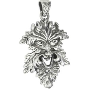 Sterling Silver Laughing Greenman Pendant