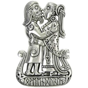 Sterling Silver Viking Kiss Pendant